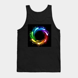 round rainbow banner Tank Top